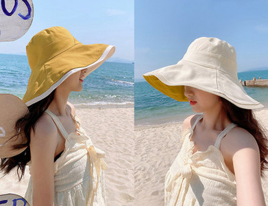 Слънцезащитна шапка с голяма периферия