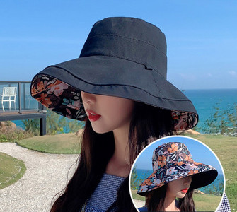 Ženski ležerni šešir s velikim obodom i printom