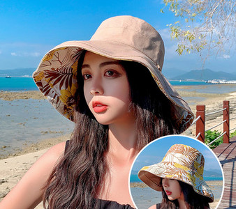 Ženski ležerni šešir s velikim obodom i printom