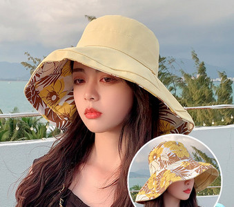 Ženski ležerni šešir s velikim obodom i printom