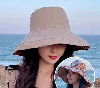 Ženski ležerni šešir s velikim obodom i printom