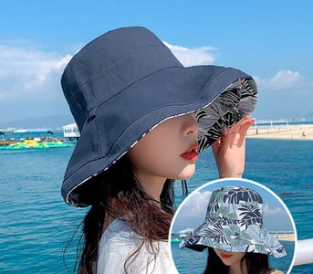 Ženski ležerni šešir s velikim obodom i printom