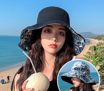 Ženski ležerni šešir s velikim obodom i printom