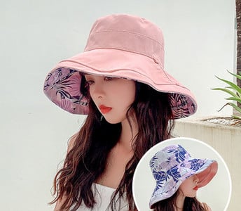 Ženski ležerni šešir s velikim obodom i printom