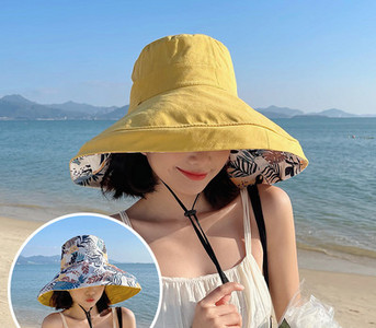 Ženski šešir za sunce širokog oboda s vezicama