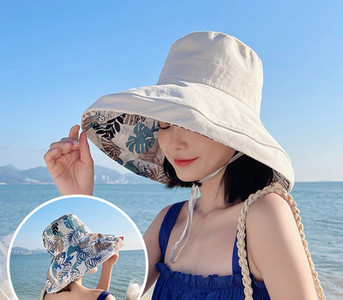 Ženski šešir za sunce širokog oboda s vezicama