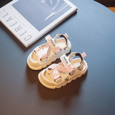 Детски сандали за момиче - с мека подметка и велкро закопчаване