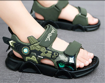 Детски зелени сандали за момчета