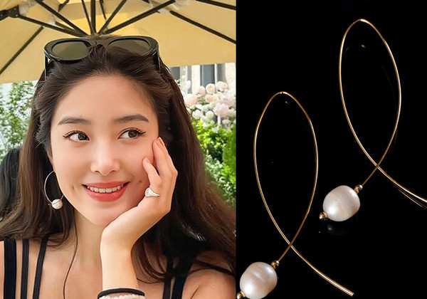 Új, arany színű női fülbevaló modell