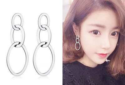 Új női fülbevaló modell ezüst színben