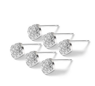 Kis elegáns fülbevaló különböző formájú ezüst színben