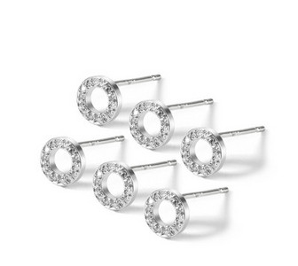 Kis elegáns fülbevaló különböző formájú ezüst színben