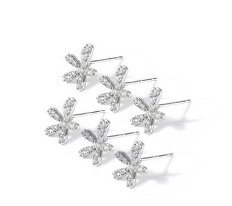 Kis elegáns fülbevaló különböző formájú ezüst színben