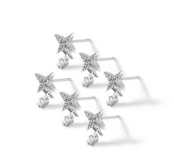 Kis elegáns fülbevaló különböző formájú ezüst színben