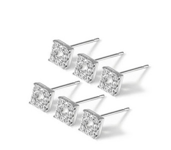 Kis elegáns fülbevaló különböző formájú ezüst színben