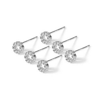 Kis elegáns fülbevaló különböző formájú ezüst színben