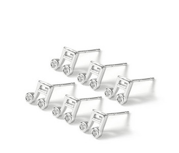 Kis elegáns fülbevaló különböző formájú ezüst színben