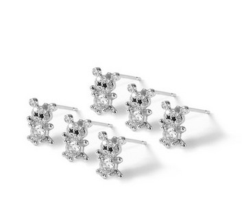 Kis elegáns fülbevaló különböző formájú ezüst színben