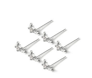 Kis elegáns fülbevaló különböző formájú ezüst színben