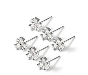 Kis elegáns fülbevaló különböző formájú ezüst színben