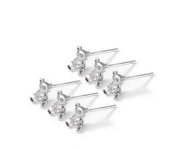 Kis elegáns fülbevaló különböző formájú ezüst színben