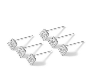 Kis elegáns fülbevaló különböző formájú ezüst színben