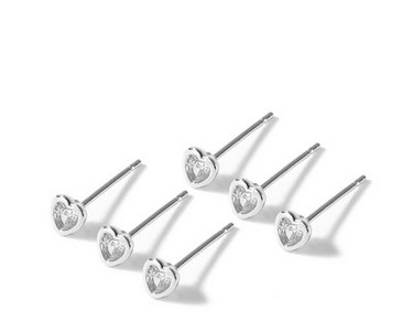 Kis elegáns fülbevaló különböző formájú ezüst színben