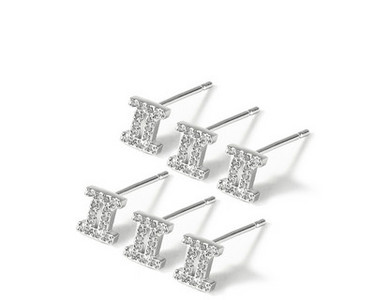 Kis elegáns fülbevaló különböző formájú ezüst színben