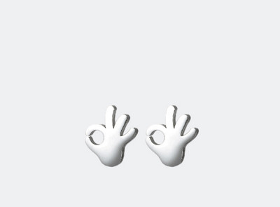 Kis női fülbevaló ezüst színben