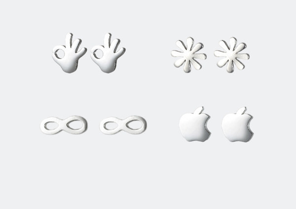 Kis női fülbevaló ezüst színben