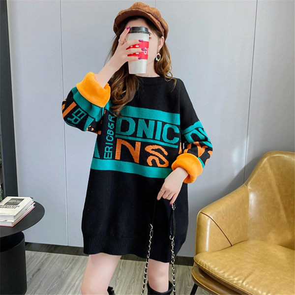 Téli pulóver terhes nőknek felirattal