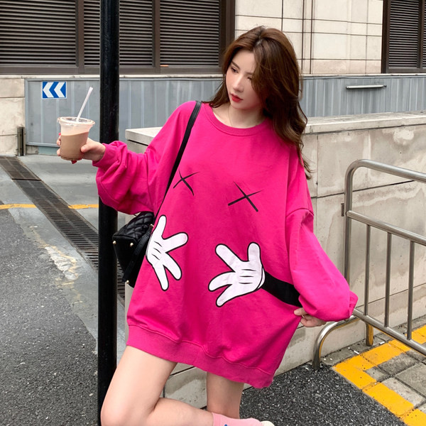 Női kismama pulóver - közepes hosszúságú plusz méretű