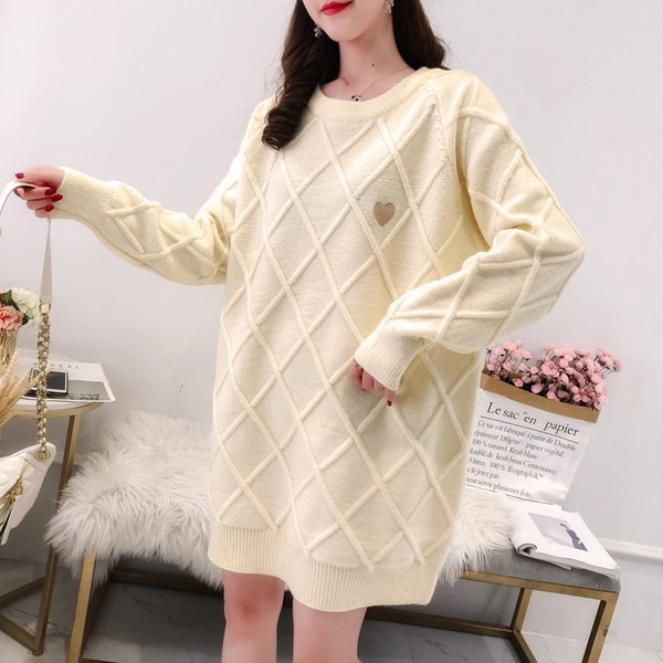 Hosszú kötött kismama tunika