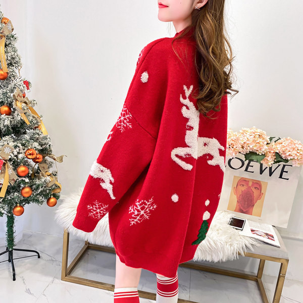 Női kismama pulóver - közepes hosszúságú