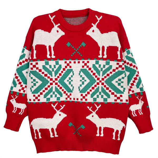 Női pulóver kismamáknak karácsonyi díszekkel