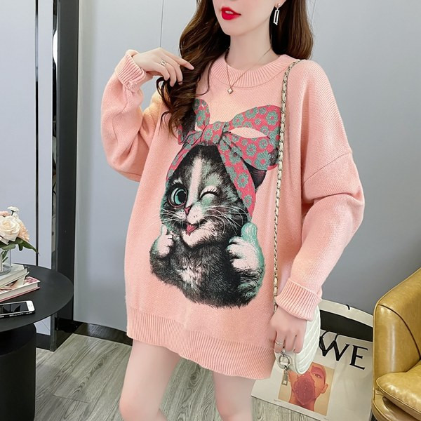 Pulóver terhes nőknek - kerek nyakkivágással