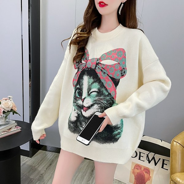 Pulóver terhes nőknek - kerek nyakkivágással