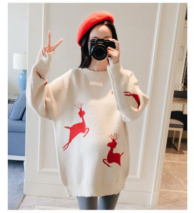 Női pulóverek terhes nőknek - közepes hosszúságú