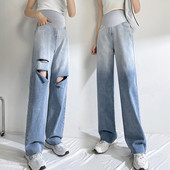 Női farmer széles modell elasztikus derékkal terhes nők számára