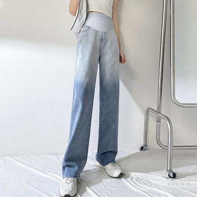 Női farmer széles modell elasztikus derékkal terhes nők számára