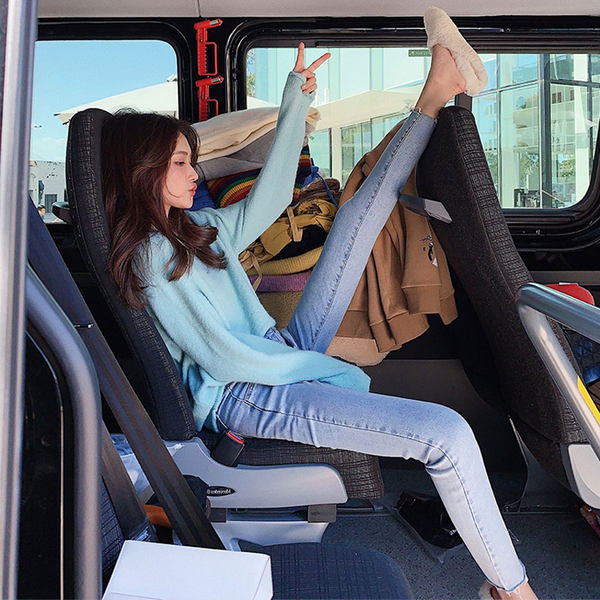 Női farmer terhes nőknek - magas derék