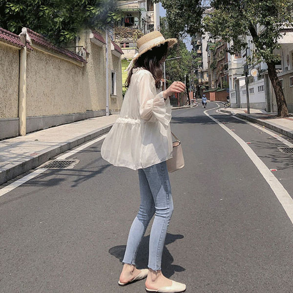 Női farmer terhes nőknek - magas derék