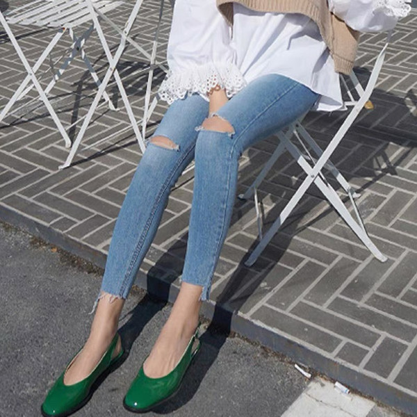 Νέο μοντέλο γυναικείο ελαστικό τζιν εγκυμοσύνης