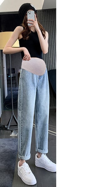 Női farmer kismamáknak - világoskék színben