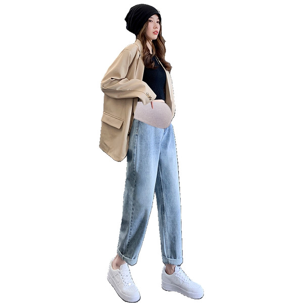 Női farmer kismamáknak - világoskék színben