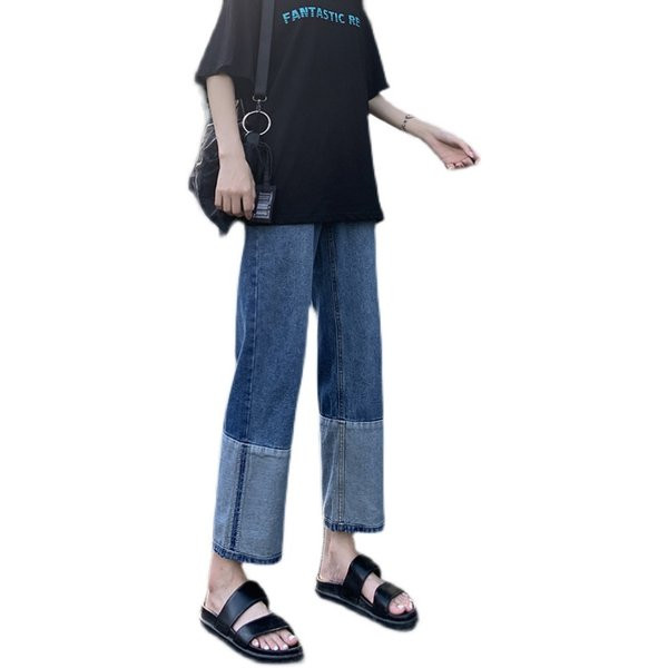 Női farmer terhes nőknek magas derékkal - egyenes és bő modell