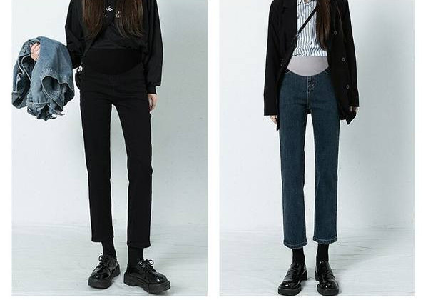 Új modell női rugalmas derekú kismamafarmer