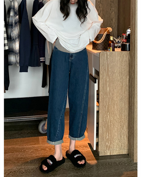 Kismamafarmer széles szárral és zsebbel