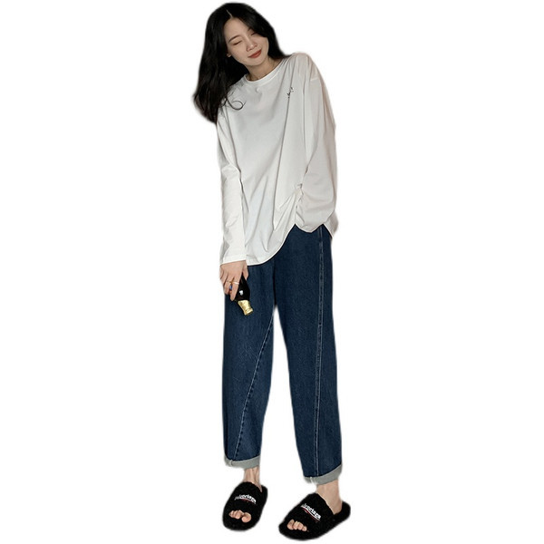 Kismamafarmer széles szárral és zsebbel