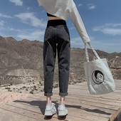 Дамски дънки за бременни жени с висока талия - широк модел